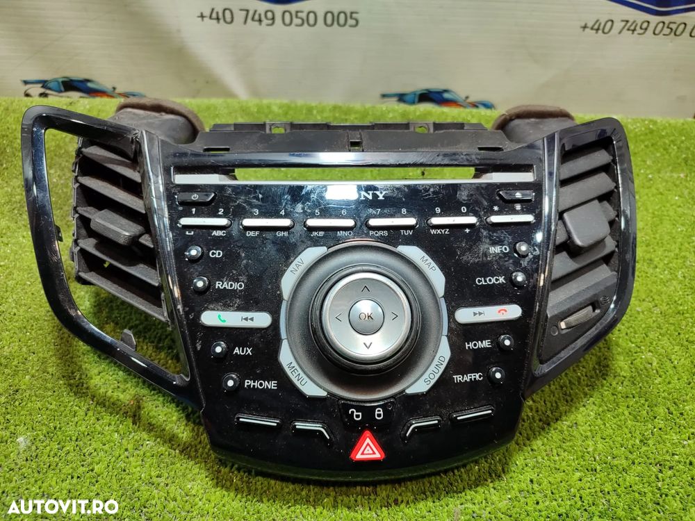 CONSOLA CENTRALA GRILA VENTILATIE / COMENZI AUDIO FORD FIESTA 7 ST SPORT COUPE 1.6 BENZINA BERLINA 3 PORTIERE 2013 COD OEM C1BT-18K811-TA / 8A61-A018B08-AF / 2012-2019 - 1
