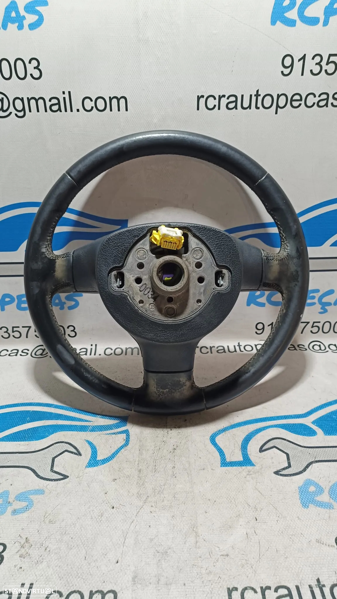 VOLANTE GUIADOR COMPLETO VW VOLKSWAGEN GOLF V 5 MK5 1K0419091M 1K0419091 PELE AIRBAG - 5