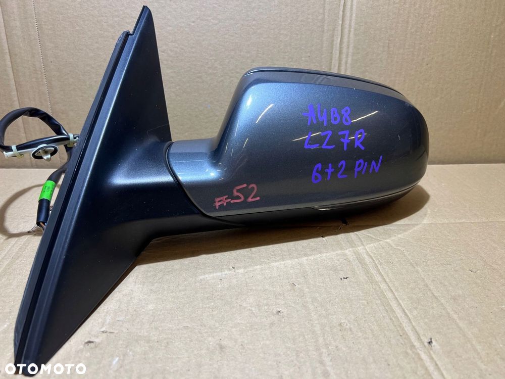 audi a4 b8 lusterko zewnętrzne lewe 6 + 2 pin lx7r - 1