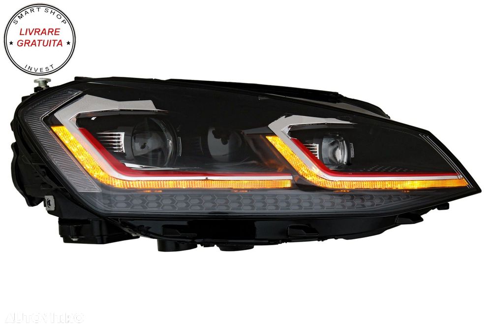 Faruri LED VW Golf 7 VII (2012-2017) Facelift G7.5 GTI Look cu Semnal Dinamic- livrare gratuita - 2