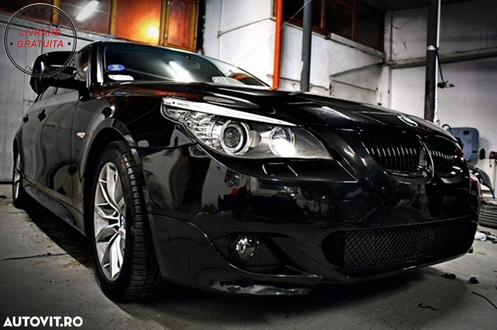 Bara Fata cu Proiectoare Ceata BMW Seria 5 E60 E61 (2003-2007) M-Technik Design- livrare gratuita - 13