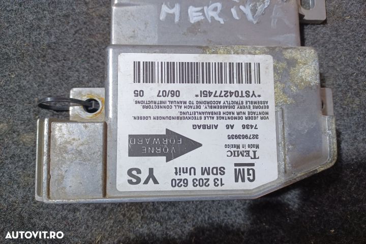 Calculator airbag 13203620 Opel Meriva 1 [2002 - 2006] Minivan 1.4 MT - 4