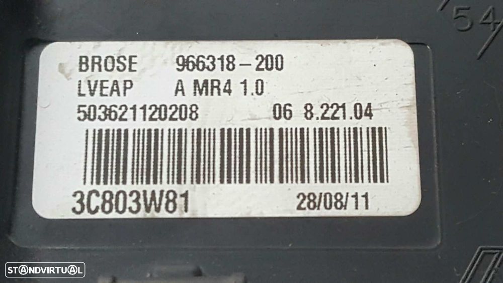 MOTOR ELEVADOR FRENTE ESQUERDO RENAULT MEGANE III COUPE DYNAMIQUE - 5