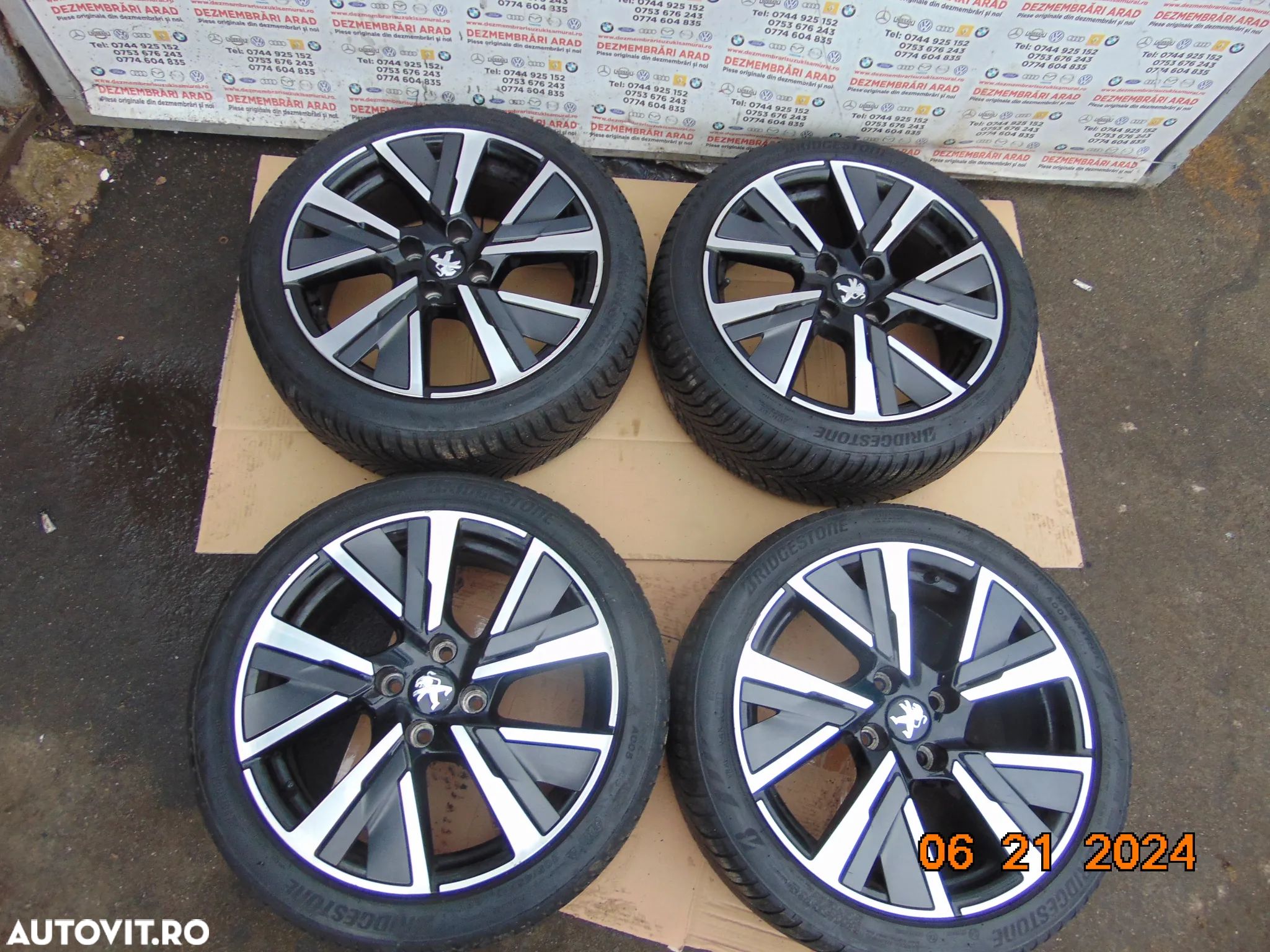 Jante aliaj  Peugeot r17 208 gt line jante aluminiu 208 308 2008 3008 jante cu anvelope r17 citroen c3 c4 c5 ds - 1