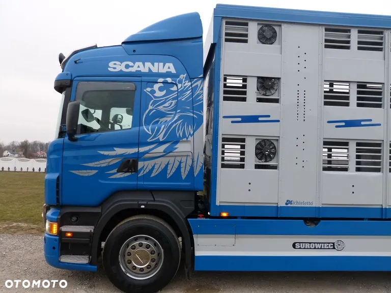 Scania R420 DO ŻYWCA / ZWIERZĄT / BYDŁA TRZODY CHLEWNEJ/ 3 POKŁADY / WAGA EL. / EURO 5 / OŚ SKRĘTNA / - 30