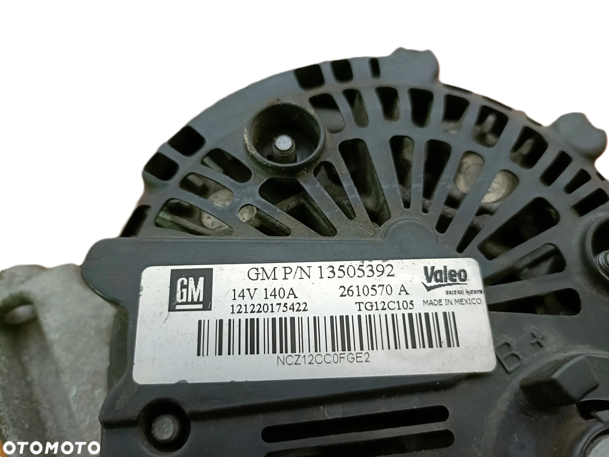 CHEVROLET AVEO III T300 11-14 2013 r. 1,3 CDTI 95 KM ALTERNATOR VALEO 13505392 * - 6
