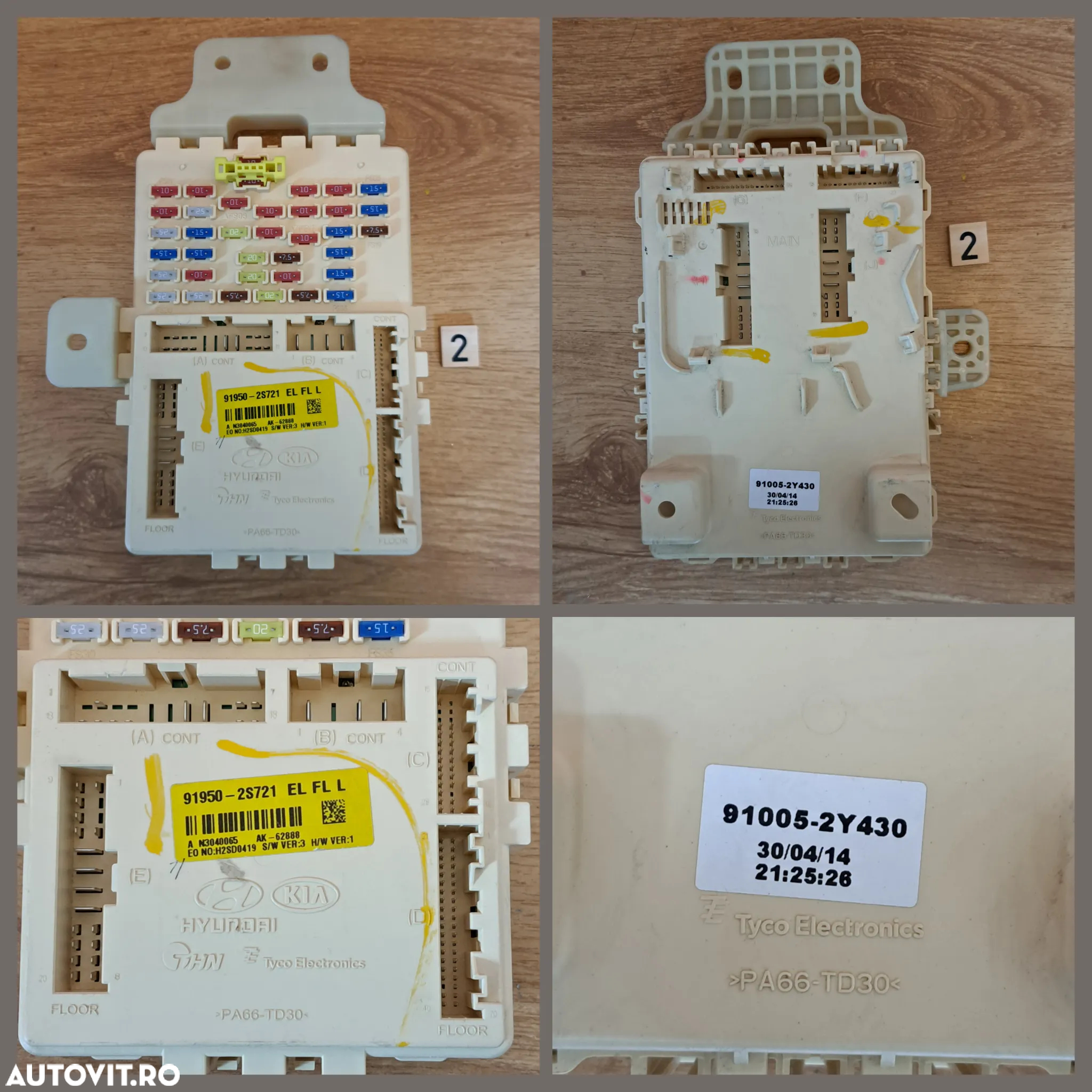 Calculator confort BCM antena RKE panou sigurante calculator cutie automata releu ICM releu semnal opriremodul transmisie panou butoane incalzire volan Hyundai ix35 - 3