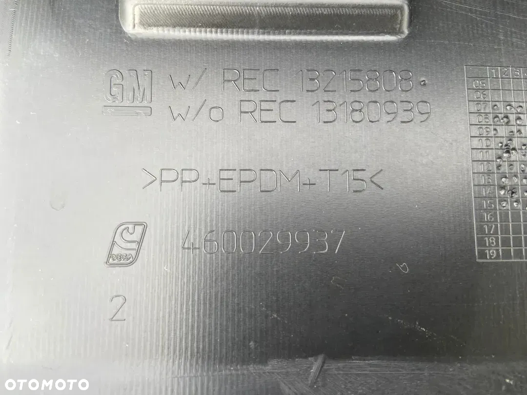 Tapicerka, osłona pasa tylnego Opel Corsa E - 3