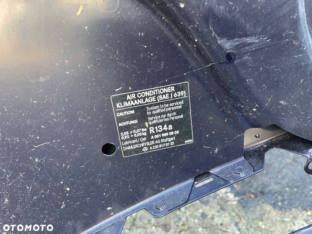 POKRYWA SILNIKA MASKA PRZÓD MERCEDES-BENZ SL W230 A230 R230 GRANATOWY METALIK - 2