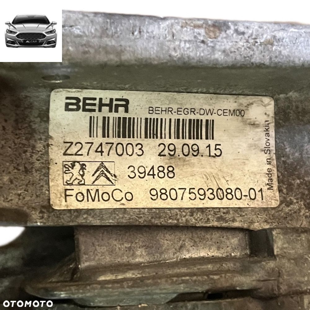 ZAWÓR EGR 2.0 EURO 6 FORD MONDEO MK5 9807593080-01 - 3