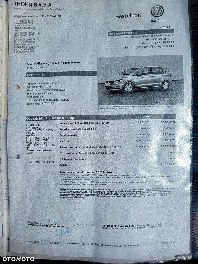 Volkswagen Golf Sportsvan 1.4 TSI (BlueMotion Technology) DSG Highline - 35