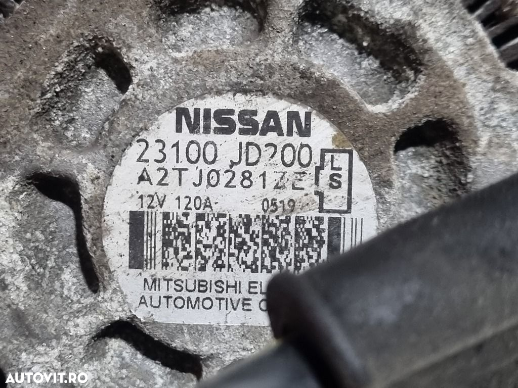 Alternator Nissan Qashqai Facelift 2.0 Benzina 2010 - 2013 141CP 1997CC MR20DE Euro5 ... - 4