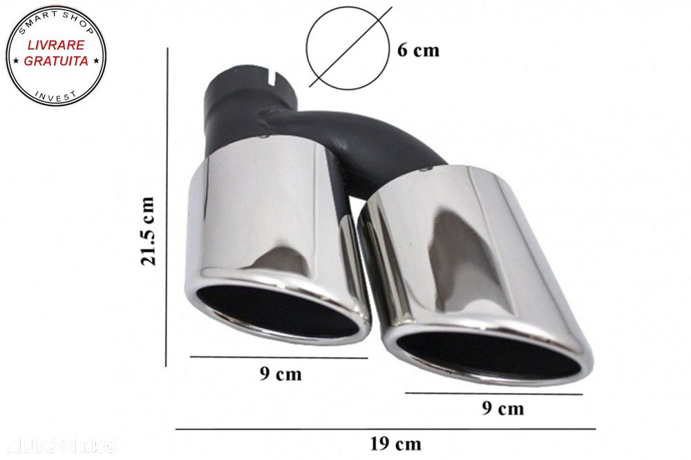 Difuzor Bara Spate cu Ornamente toba Audi A3 8V Facelift Sedan Convertible (2016-2- livrare gratuita - 13