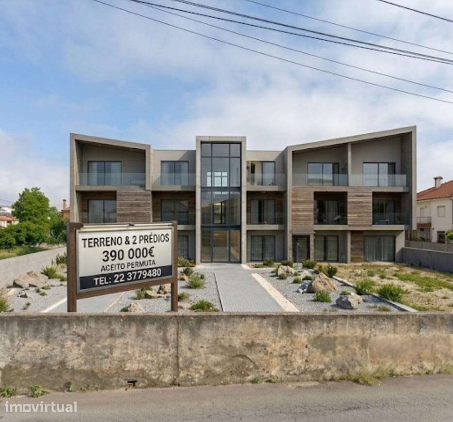 Terreno com  moradias  construção 2 prédios Esmoriz aceita permuta - Grande imagem: 3/6