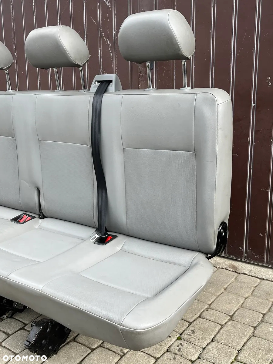 KANAPA ŁAWKA TRÓJKA 3 RZĄD TYŁ FOTEL SKAJA SKÓRA VW T5 LIFT T6 CARAVELLE TRANSPORTER EU - 4