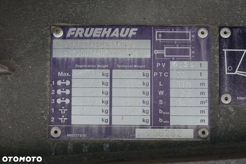 Fruehauf FIRANKA STANDARD / OSIE SAF / OCYNK / PODŁOGA SZYNA DESKA / KOSZ NA KOŁO ZAPASOWE - 20