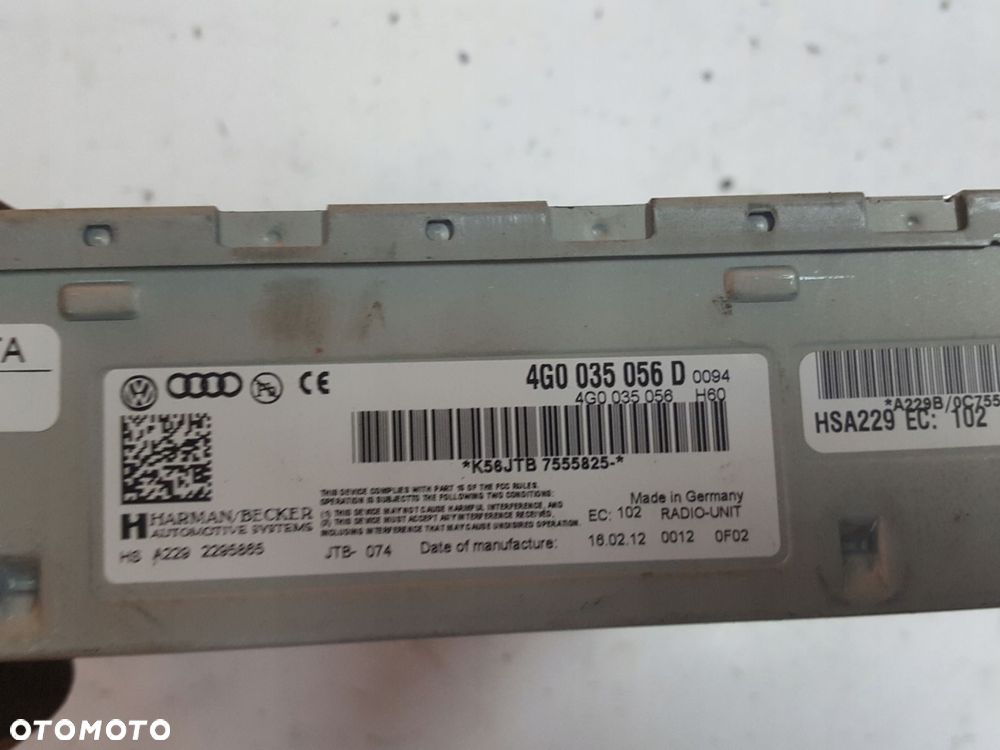AUDI A4 B8 08r- A5 8T TUNER RADIA RADIOWY 4G0035056D - 2
