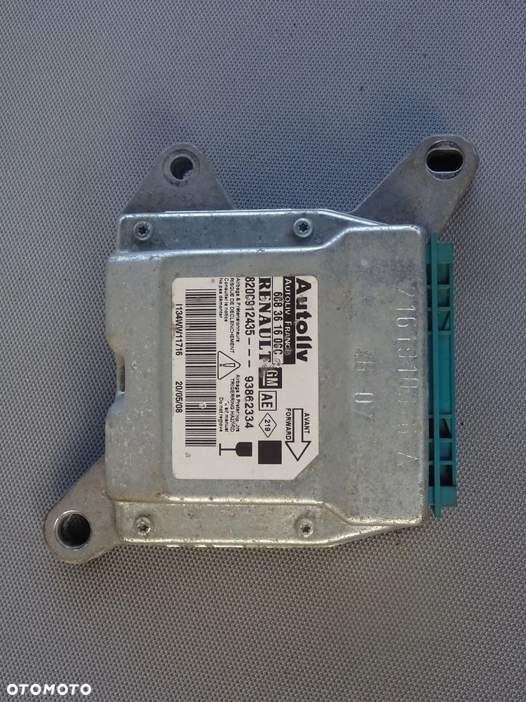 MODUŁ AIRBAG STEROWNIK SENSOR PODUSZEK POWIETRZNYCH OPEL VIVARO RENAULT TRAFIC PRIMASTAR - 4