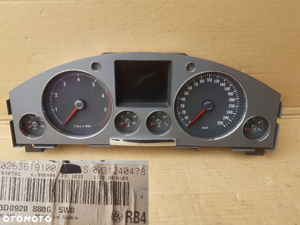VW Phaeton licznik prędkościomierz 6.0 W12 mały przebieg - 1