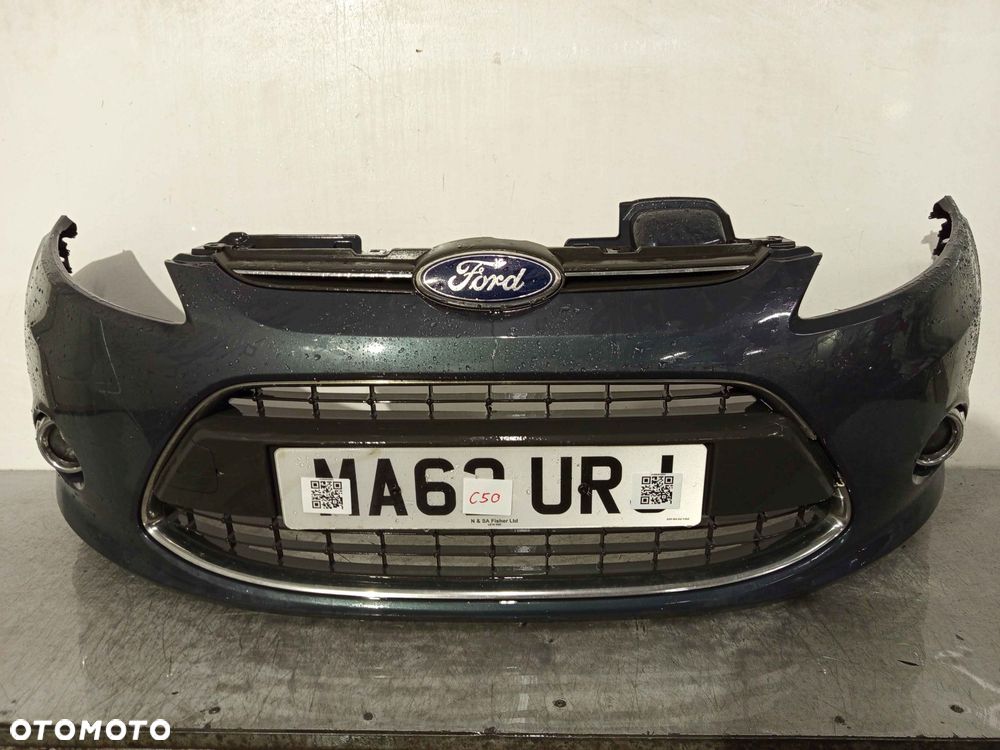 ^ ZDERZAK PRZÓD PRZEDNI DO FORD FIESTA MK.7 VII F0 SZARY GRAFITOWY HALOGENY - 1