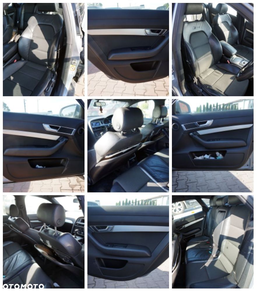 FOTELE FOTEL PRZEDNI LEWY PRAWY KANAPA WNĘTRZE A6 C6 SEDAN BOCZKI S-LINE CZARNA PÓŁSKÓRA AUDI 2004-2008 - 1