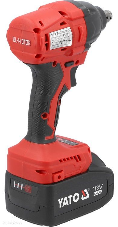 YATO KLUCZ UDAROWY AKUMULATOROWY BEZSZCZOTKOWY 18V 350NM  2x4Ah NASADKA - 4