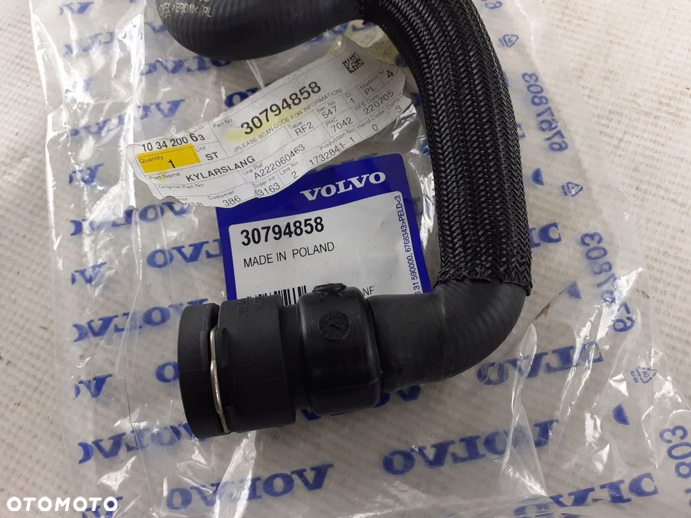 Volvo S80 XC70 XC60 wlot węża nagrzewnicy 07-17rok - 2