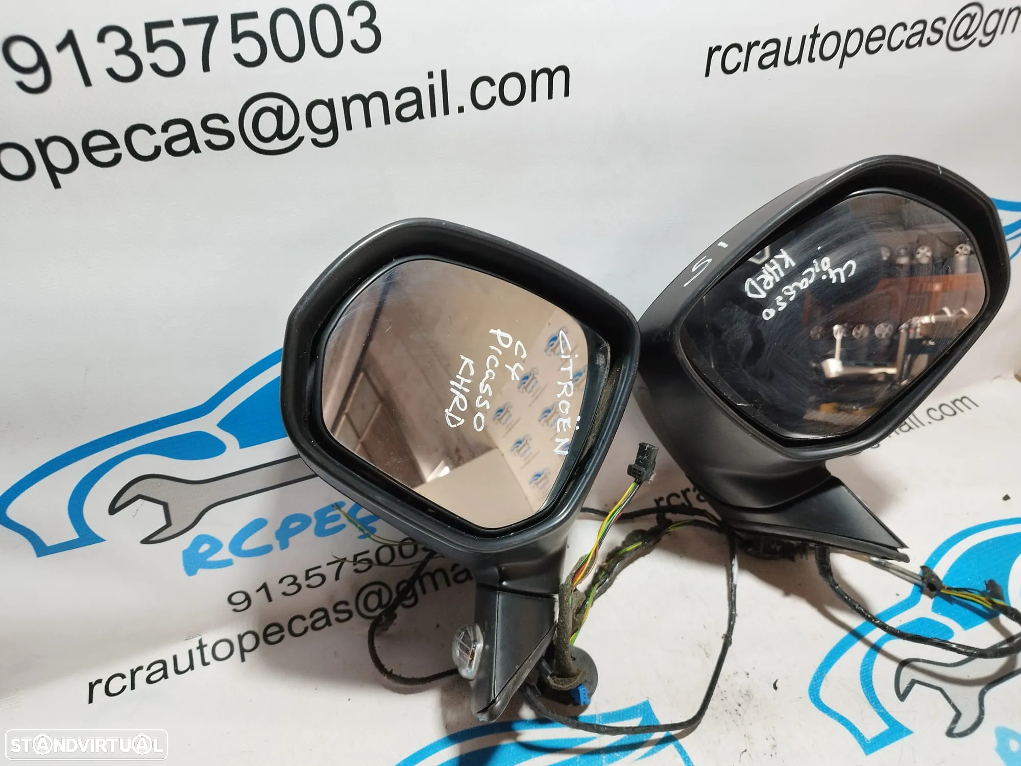 ESPELHO RETROVISOR ESQUERDO DIREITO CITROEN C4 PICASSO I 1 MK1 96819905XT 96819905 96819904XT 96819904 ELETRICO AQUECIDO ESPELHOS RETROVISORES - 8
