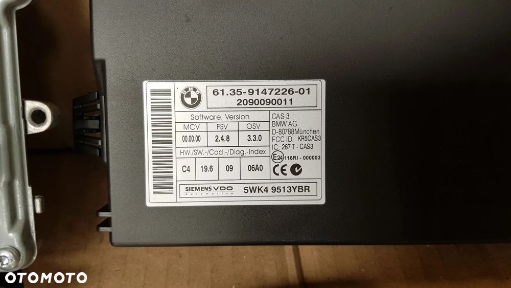 ZESTAW STARTOWY BMW N57 Sterownik silnika CAS kluczyk - 2