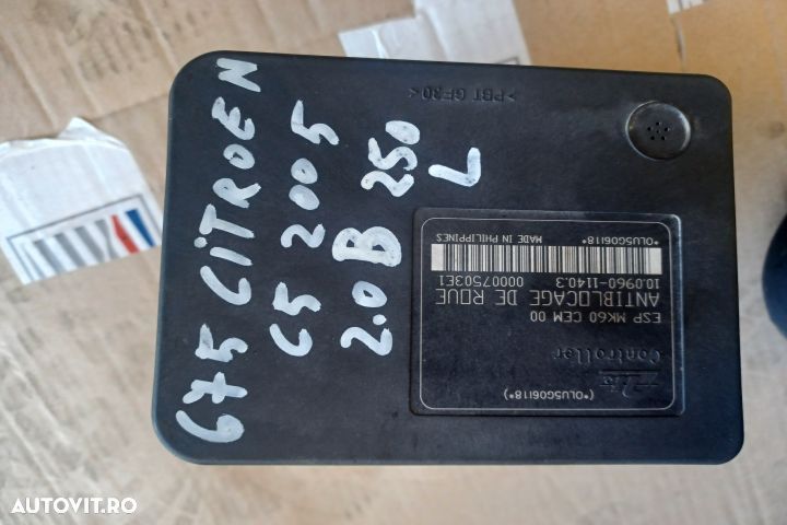 Pompa ABS 2.0B 2005 9657061080 ESPMK60CEM00 00007503E1 Citroen C5 1 [ - 2