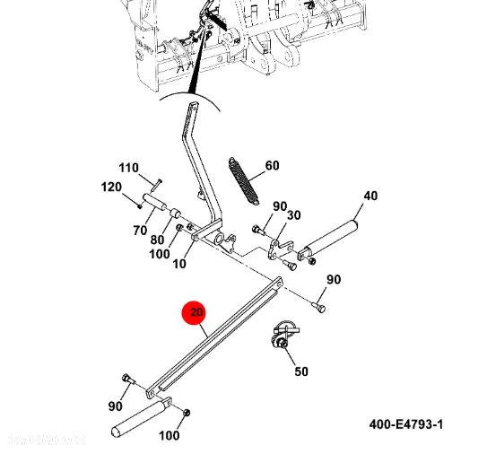 ŁĄCZNIK PROSTY ZABEZPIECZENIA ŁYŻKI Q-FIT JCB 400/K6008 /P 331/24040 - 4