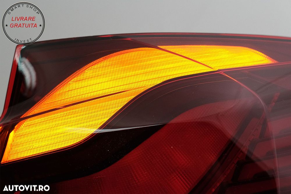 Stopuri OLED BMW Seria 3 F30 (2011-2019) F35 F80 Rosu Clar M4 Design cu Semnal Din- livrare gratuita - 16