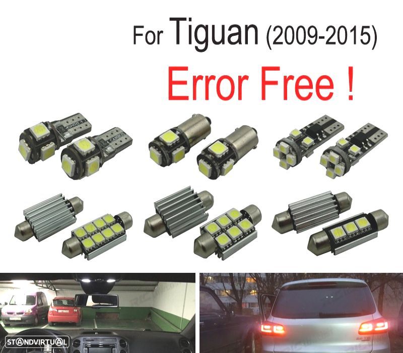 KIT COMPLETO 14 LAMPADAS LED INTERIOR PARA VOLKSWAGEN VW TIGUAN 09-15 - 1