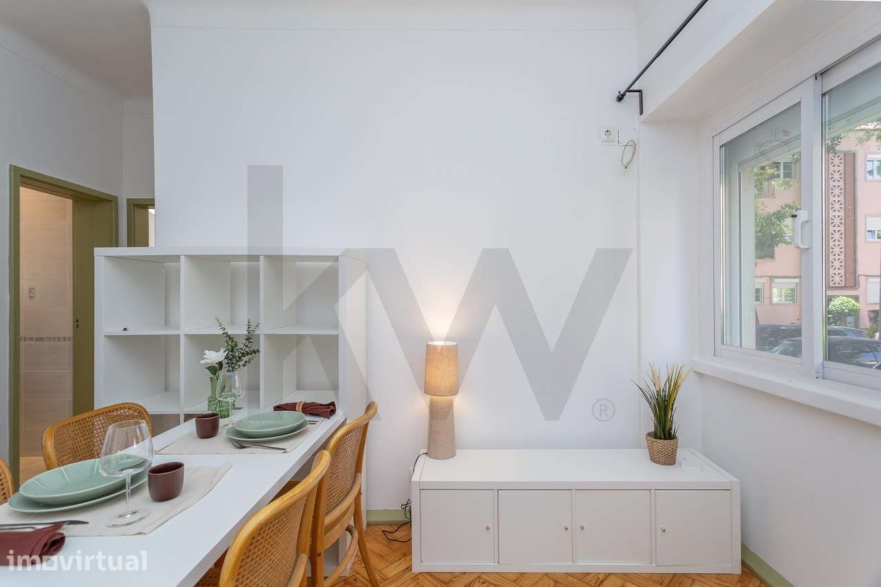 T2 Renovado e Mobilado com Logradouro e Atelier / Escritório — Bairro - Grande imagem: 2/42
