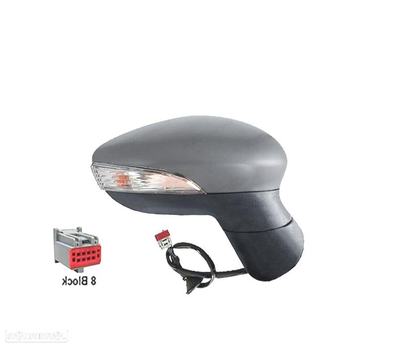 ESPELHO COMPLETO DIREITO FORD FIESTA MK7 08-12 TÉRMICO - 1