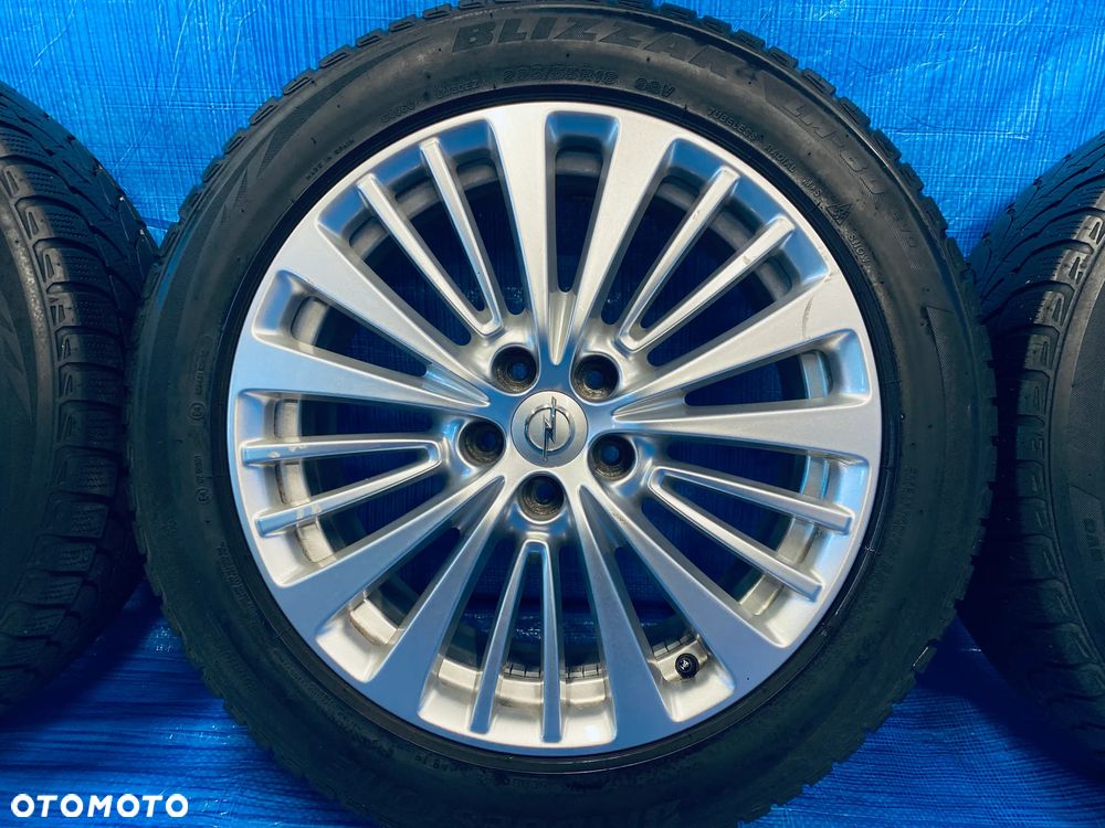KOŁA KOŁO 18 FELGA ALUMINIOWE ALUSY 18" x 7,5J  5X108 ; 65,1mm ET49 KOMPLET ; OPONY ZIMOWE ZIMA BRIDGESTONE ; OPEL GRANDLAND X ASTRA L ZAFIRA LIFE ; CITROEN C4 C5 C6 ; PEUEGOT 407 508 605 607 3008 5008 ORYGINAŁ OPEL - 4