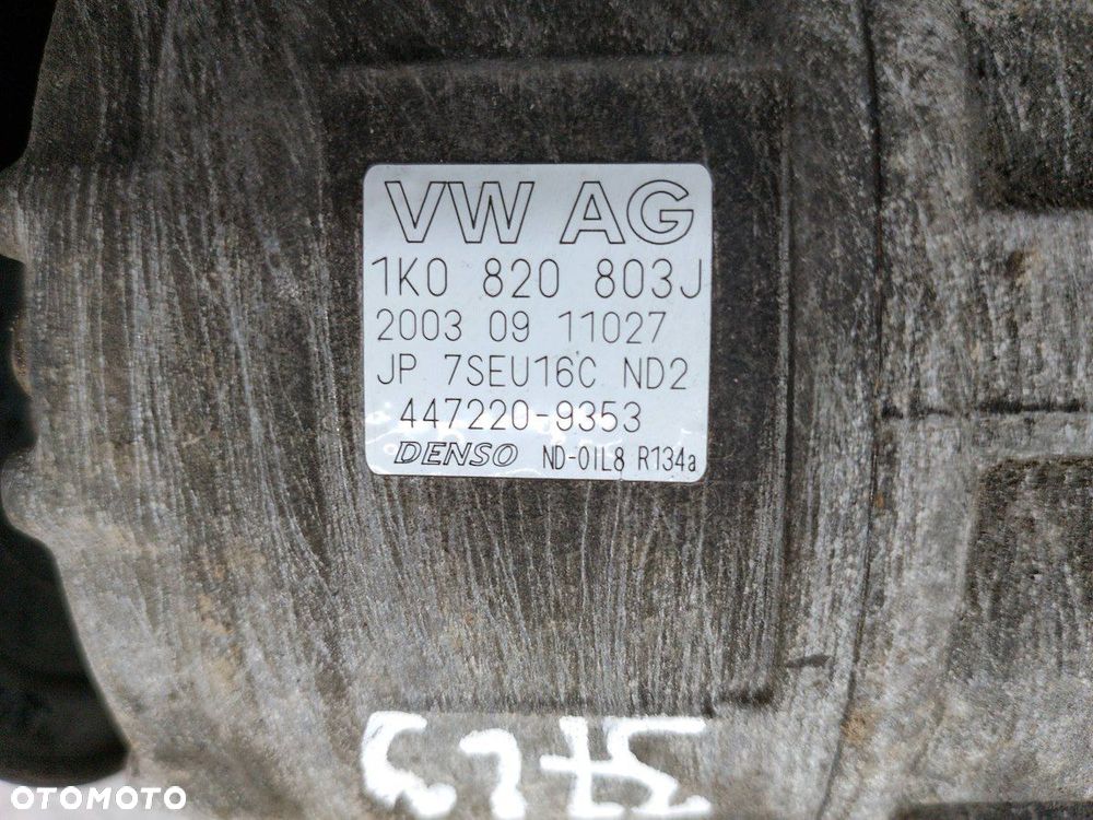 POMPA, SPRĘŻARKA KLIMATYZACJI VW GOLF V 1K0820803J 447220-9353  DENSO 1.4 - 1