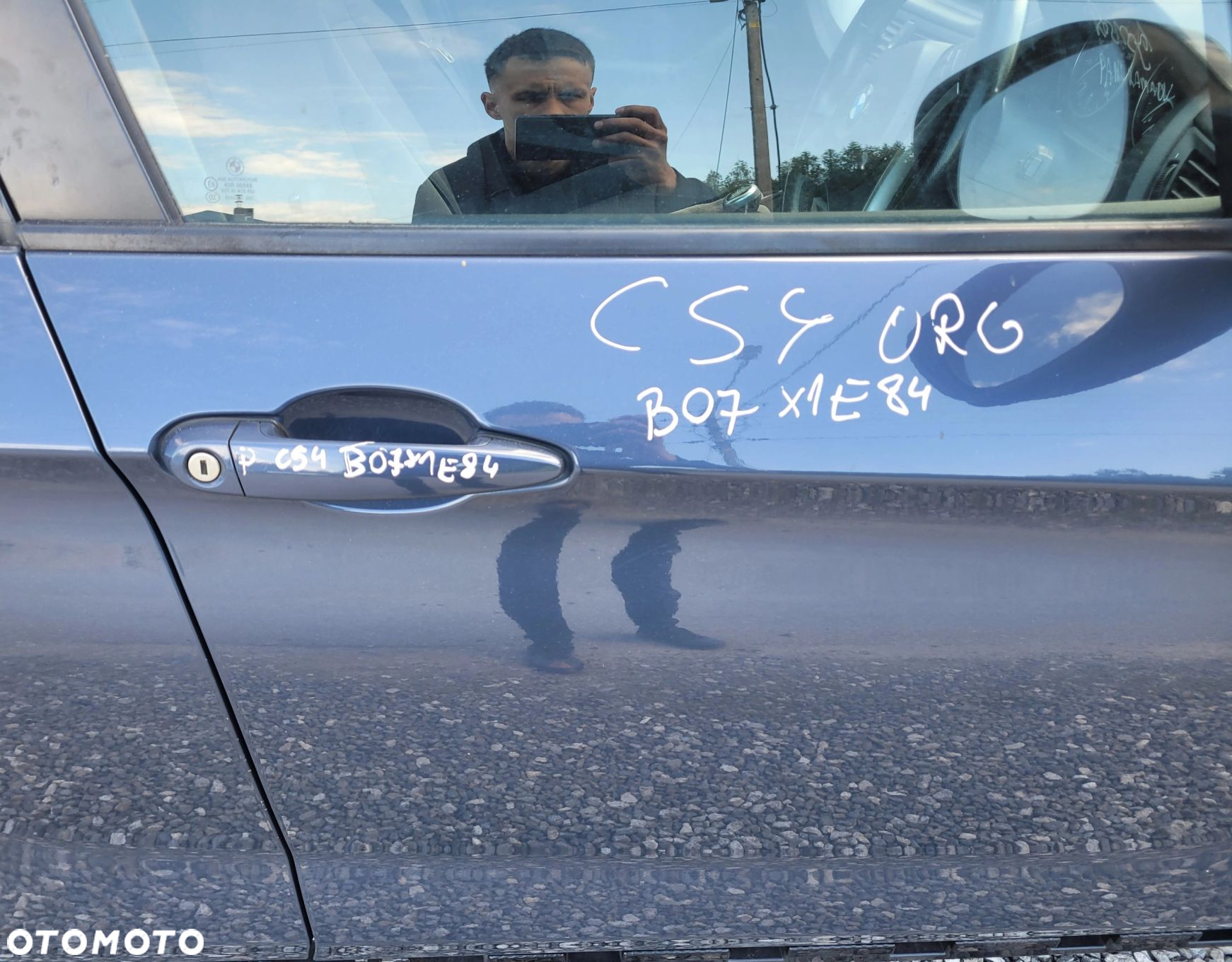 DRZWI PRAWY PRZÓD PRZEDNIE BMW X1 E84 B07 GRAPHITEBLAU ORG LAKIER C54 - 2