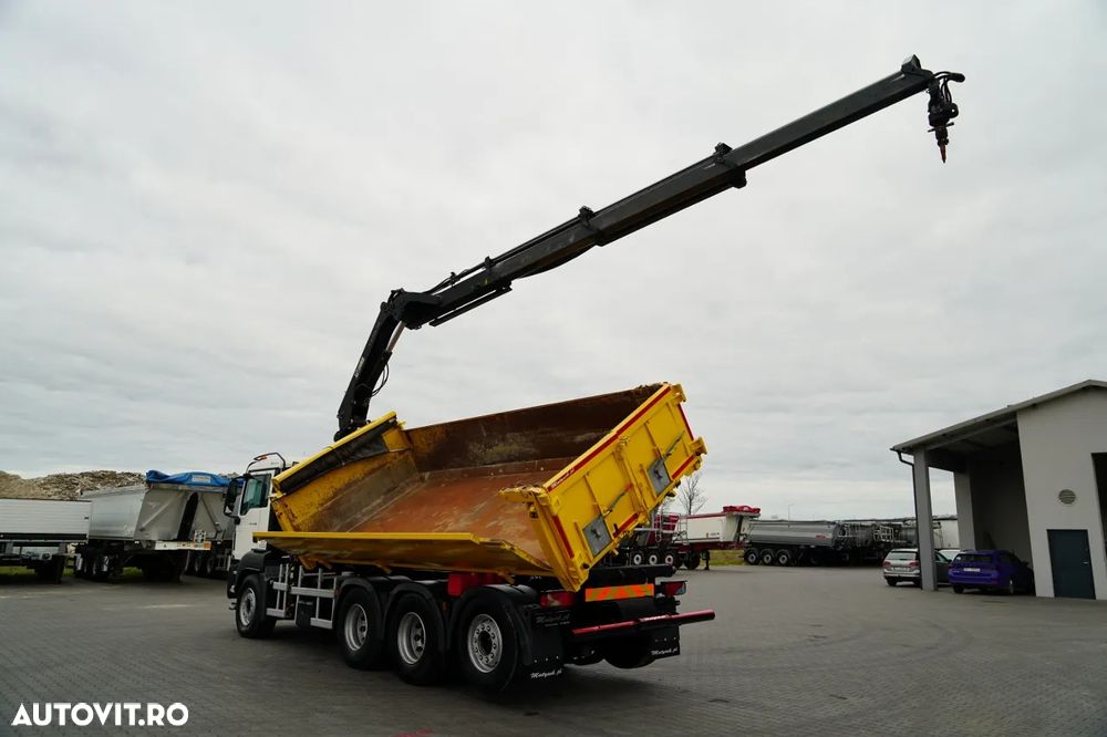 MAN TGS 32.400 / 8x4 / TRIDEM / BASCULATOR DUPLĂT / HIDRODECKER / BORDMATIC + HIAB 188 E-3D HDS / ROTATOR / PILOT / EURO 6 - 8