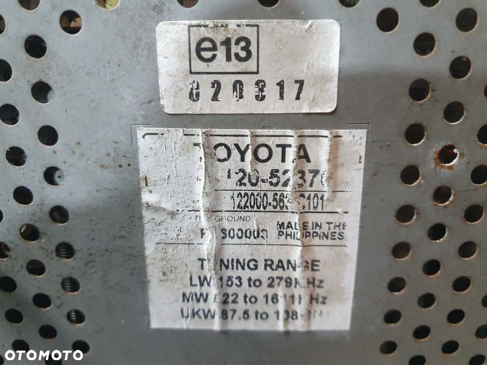 RADIO TOYOTA YARIS I KASETOWE  86120-52370 - 4