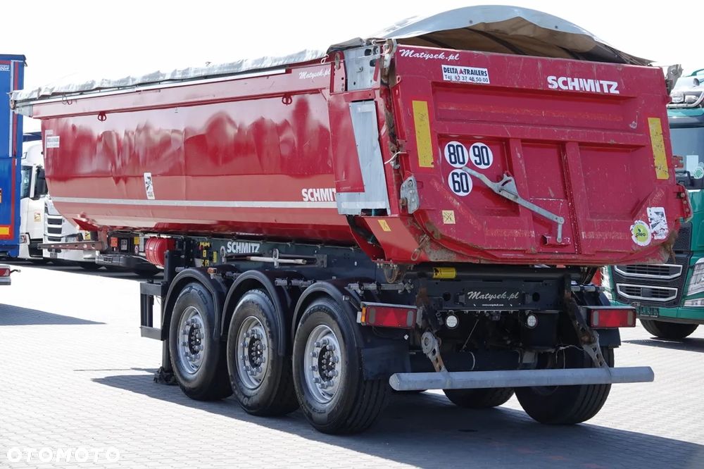 Schmitz Cargobull WYWROTKA / 26 m3 / STALOWA / HYDROKLAPA / OŚ PODNOSZONA / AUTOMATYCZNIE ZSUWANA PLNADEKA / SPROWADZONA - 5