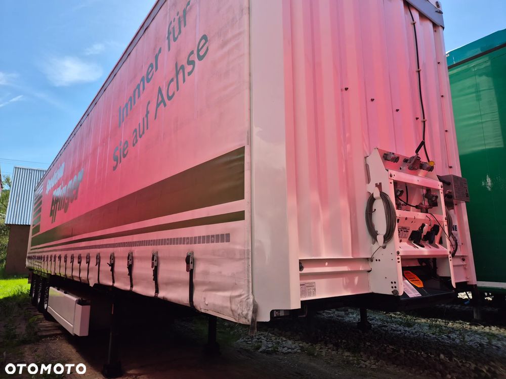 Krone BURTOWA BUDOWLANA VARIOS PÓŁMEGA 385/55 z Niemiec / ALUFELGI / stan bardzo dobry / PODNOSZONA OŚ I DACH / BPW firanka burto-firanka firana burtówka burto firanka - 4