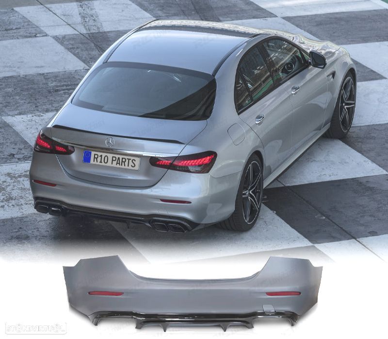 PÁRA-CHOQUES TRASEIRO MERCEDES W213 21-24 LOOK AMG E63S + DIFUSOR - 1