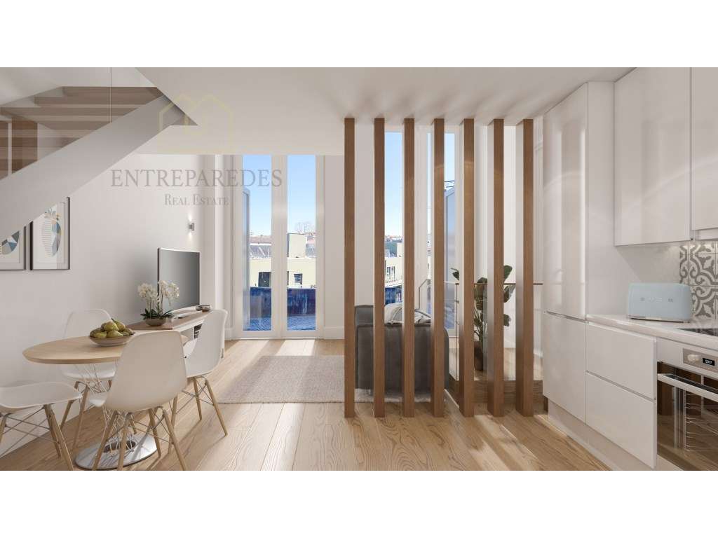 Apartamento loft T1 com varanda, mobilado e equipado, junto ao Jard... - Grande imagem: 4/30
