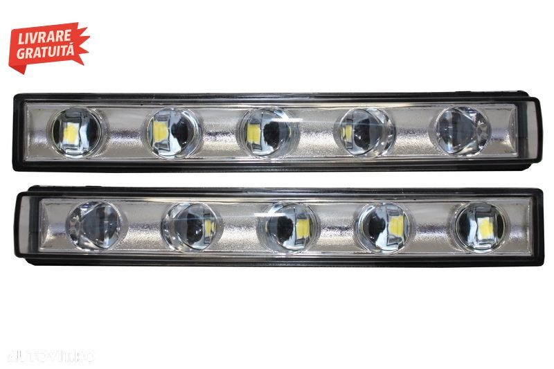 Faruri Negre Bi-Xenon Mercedes G-class W463 1989-2012 cu Carcasa Faruri Alb cu Lum- livrare gratuita - 9