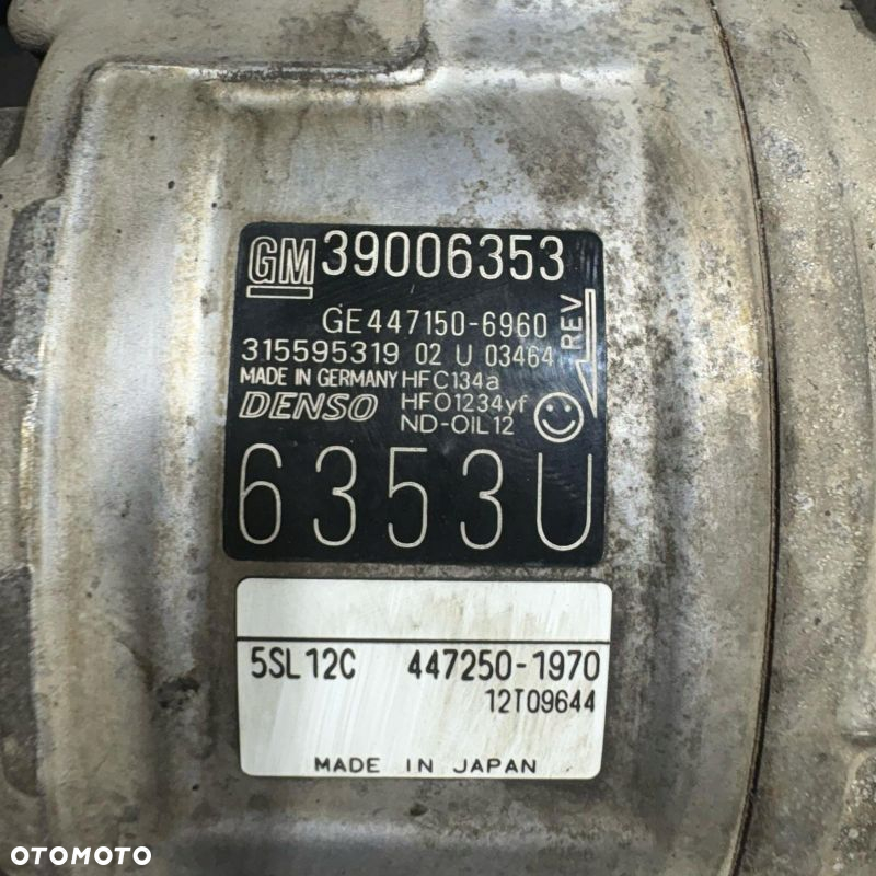 SPRĘŻARKA KLIMATYZACJI OPEL CORSA E 1.4 16V B14XER 39006353 DARMOWA DOSTAWA - 4