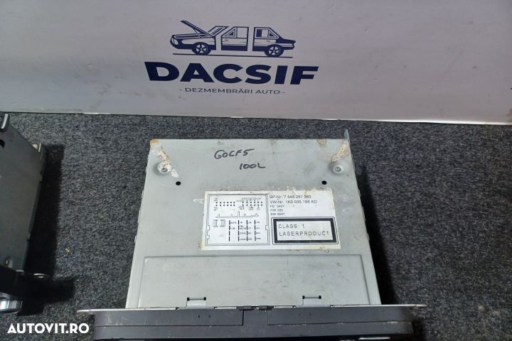 Radio cd 1K0035186AD Volkswagen VW Golf 5 [2003 - 2009] Variant wagon - 2