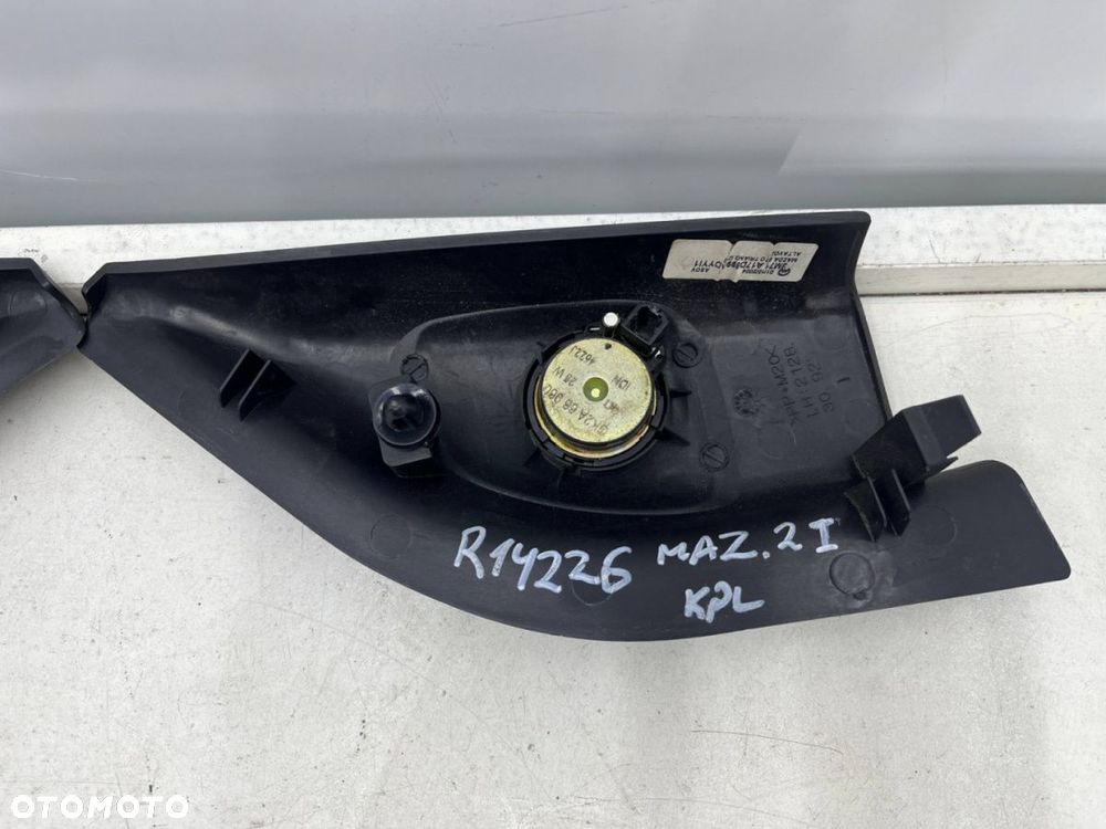 Głośnik Mazda 2 I DY 02-07r. przednie KOMPLET 25w oryginalne obudowa lusterka trójkąt w drzwi - 7