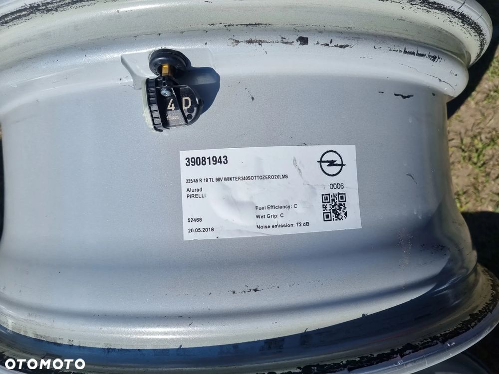 OPEL INSIGNIA B,ZAFIRA C,ASTRA J alu 7,5X18 ET41 5x115,czujniki bdb stan - 8
