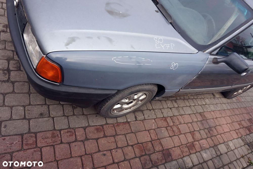 MASKA ZDERZAK BŁOTNIKI LAMPY 80 B3 LY7P  AUDI 1986-1991 SZARY PRZÓD KOMPLETNY - 8